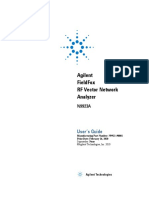 Agilent Fieldfox RF Vector Network Analyzer: User'S Guide