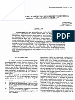 Curva de Crecimiento y Absorción de Nutrimentos en Fresa en Alajuela