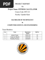 Fitness Calculator Python Project 