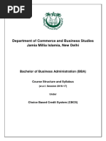 Department of Commerce and Business Studies Jamia Millia Islamia, New Delhi