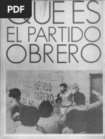 Partido Obrero, Qué Es El Partido Obrero (Prensa Obrera, 1983)