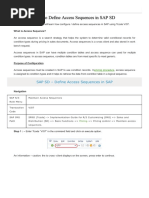 SAP SD - Define Access Sequences in SAP