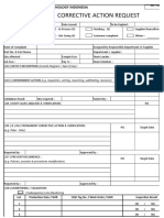 003 Corrective Action Report Form