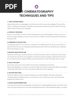 30 Cinematography Techniques and TIps - StudioBinder PDF