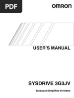 User'S Manual: Sysdrive 3G3Jv