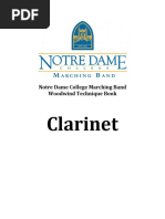 Clarinet: Notre Dame College Marching Band Woodwind Technique Book