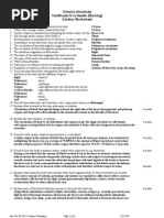 Victoria University Certificate IV in Health (Nursing) Cardiac Worksheet