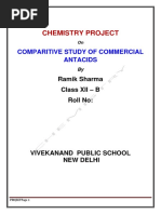 Chemistry Project: Comparitive Study of Commercial Antacids