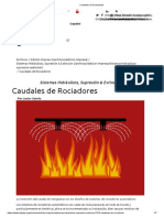 Caudales de Rociadores