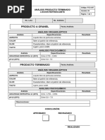 Certificado de Analisis Locion Refrescante