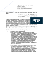 Señor Presidente de La Sala Civil Permanente - Corte Superior de Justicia de Junín