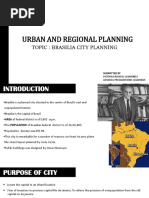 Urban and Regional Planning: Topic: Brasilia City Planning