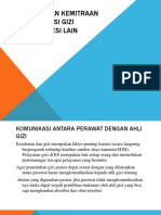 Kerjasama Dan Kemitraan Antara Profesi Gizi Dengan Profesi