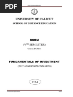 V Sem BC5B11 Fundamentals of Investment