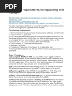 Steps and Requirements For Registering With The BIR