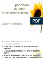 22222applying Principles To The Evaluation of Classroom Tests