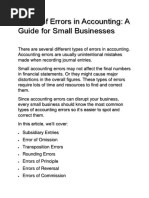 Types of Errors in Accounting: A Guide For Small Businesses