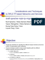 Migration Considerations and Techniques To MPLS-TP Based Networks and Services Draft-Sprecher-Mpls-Tp-Migration-02