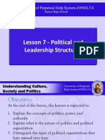 UCSP - Lesson07 - Political and Leadership Structures