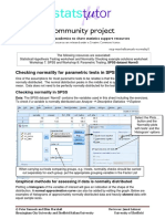 Community Project: Checking Normality For Parametric Tests in SPSS