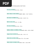 Balancing Chemical Equations Answers