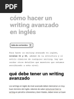 Pautas para Hacer Un Writing Avanzado