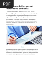 Normas Contables para El Tratamiento Ambiental