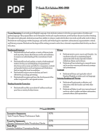 7th Grade Ela Syllabus 2019 2020 1