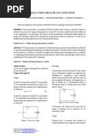 Carga y Descarga de Un Capacitor