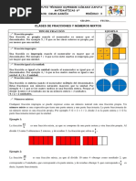 Guia # 2 Clases de Fracciones y Mixtos Sexto P3