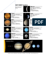 Solar System Cheatsheet