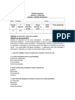 Lengua 8°A Prueba Sumativa Unidad 3 Genero Dramático