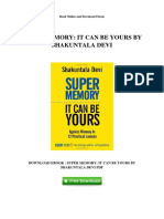 Super Memory It Can Be Yours by Shakuntala Devi