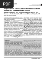 Online First Online First: Proprioceptive Training For The Prevention of Ankle Sprains: An Evidence-Based Review