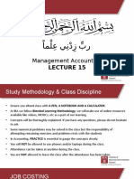 MA Session 15 - Job Order Costing