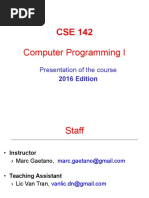 CSE 142 Computer Programming