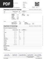 Department of Chemical Pathology: Test Reference Value Unit