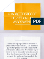 Characteristics of 21st Century Assessment