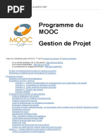 (Public) Programme Détaillé Du MOOC GDP