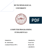 Btech First Year Programming Project File