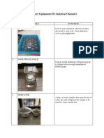 Laboratory Equipments of Analytical Chemistry