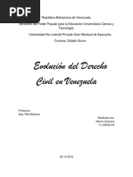 Evolución Del Derecho Civil en Venezuela