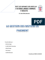 La Gestion Des Moyens de Paiement