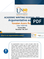 Argumentative Essay Yonatan Acero