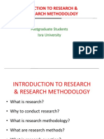 Lecture 1-Introduction To Research & Research Methodology - PPTX Lecture 1