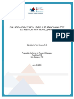 Evaluation of Heavy Metal Levels in Relation To Ionic Foot Bath Sessions With The Ioncleanse®