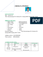 My Biodata Pfofile: Kailas Pati Das