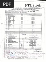 NTL Steels: Guaranteed Particulars (GTP)