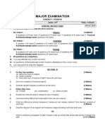 Major Examination: Subject - Science Maximum Marks: 80 Class - VI Time: 3 Hours