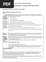 EDUC 2220 Tech Activity Plan